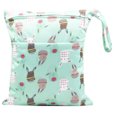 Organizador de pañales multifunción para bebé, bolsa reutilizable impermeable con estampado de moda, bolsa húmeda/seca, bolsa de almacenamiento para mamá, bolsa de pañales de viaje